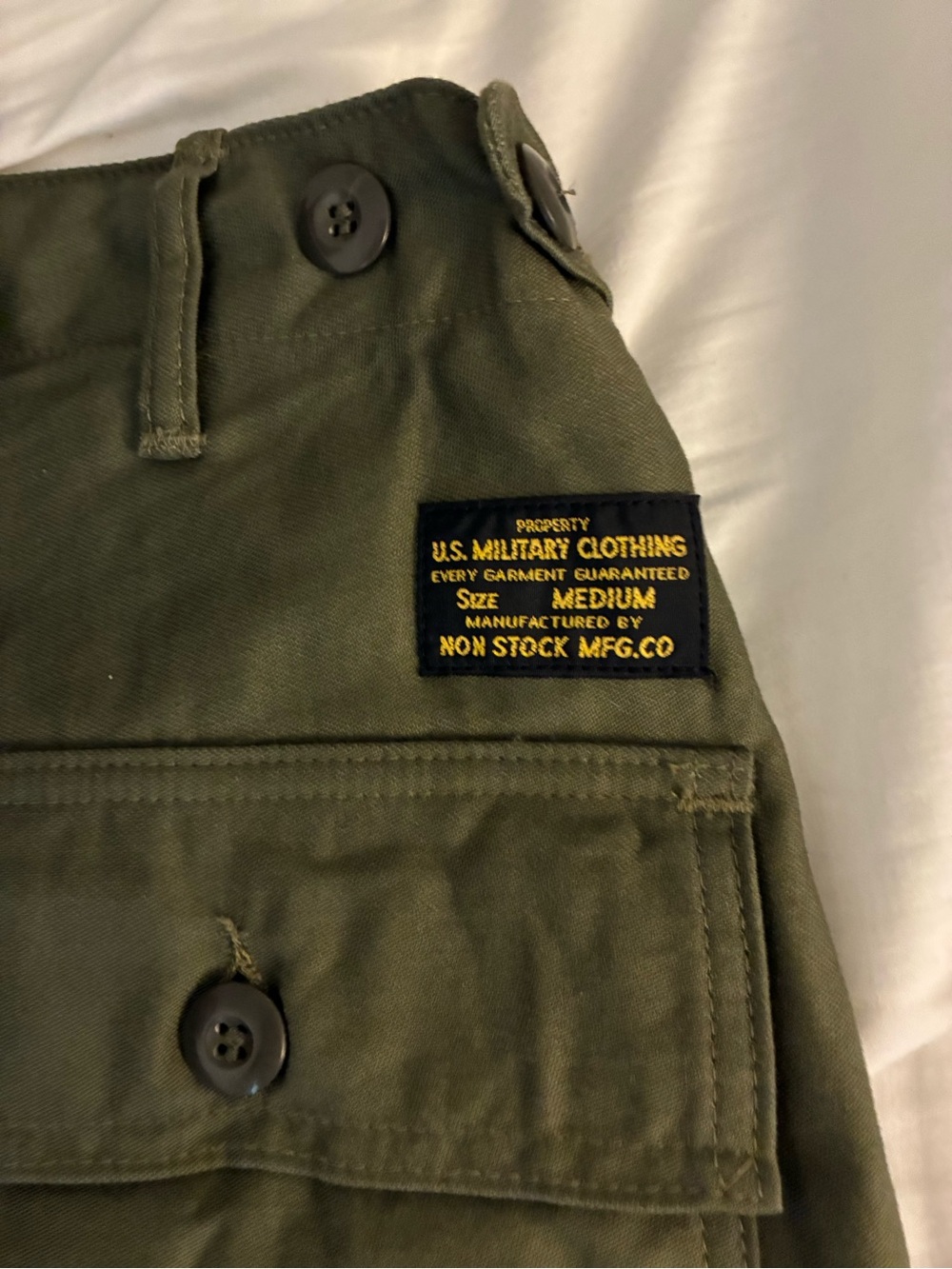 OG-107 Style Utility Cargo Pants - Olive - Picture 6 of 7